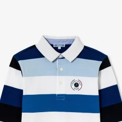 Jacadi T-Shirts And Polo Shirts|Boy long-sleeved polo Blue/Multicolour