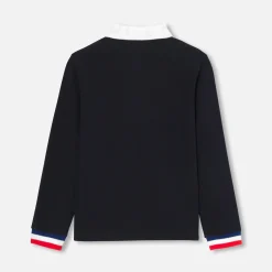 Jacadi T-Shirts And Polo Shirts|Boy long-sleeved polo Jacadi Navy