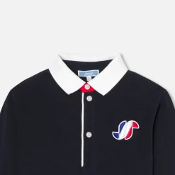 Jacadi T-Shirts And Polo Shirts|Boy long-sleeved polo Jacadi Navy