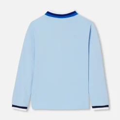 Jacadi T-Shirts And Polo Shirts|Boy long-sleeved polo Jacadi Light blue