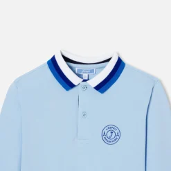 Jacadi T-Shirts And Polo Shirts|Boy long-sleeved polo Jacadi Light blue