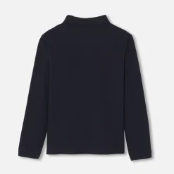 Jacadi T-Shirts And Polo Shirts|Boy long-sleeved polo Jacadi Navy