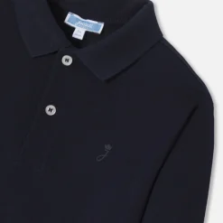 Jacadi T-Shirts And Polo Shirts|Boy long-sleeved polo Jacadi Navy