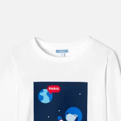 Jacadi T-Shirts And Polo Shirts|Boy long-sleeved T-shirt Jacadi White