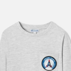 Jacadi T-Shirts And Polo Shirts|Boy long-sleeved T-shirt Jacadi light Heather Grey