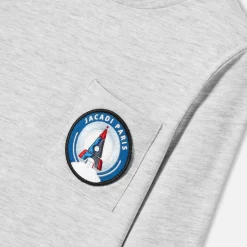 Jacadi T-Shirts And Polo Shirts|Boy long-sleeved T-shirt Jacadi light Heather Grey