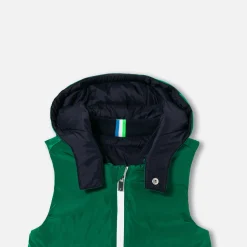 Jacadi Coats And Outerwear|Boy Coats & Puffer Jackets|Boy reversible sleeveless padded jacket Navy/Green