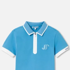 Jacadi T-Shirts And Polo Shirts|Boy short-sleeved polo Light blue