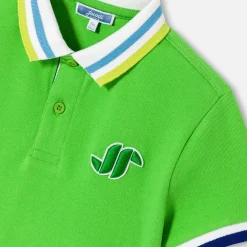 Jacadi T-Shirts And Polo Shirts|Boy short-sleeved polo Grass green