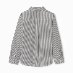 Jacadi Shirts|Boy striped shirt in poplin White/Grey