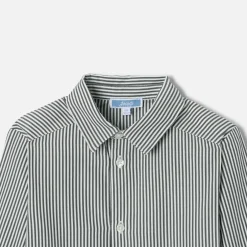 Jacadi Shirts|Boy striped shirt in poplin White/Grey