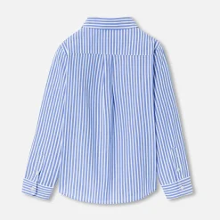 Jacadi Shirts|Boy striped shirt in poplin White/Blue