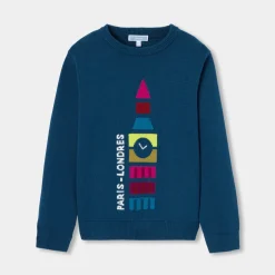 Jacadi Sweaters, Sweatshirts And Cardigans|Boy sweater in cotton and wool Ink blue
