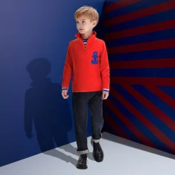 Jacadi Sweaters, Sweatshirts And Cardigans|Boy trucker sweater Bright red