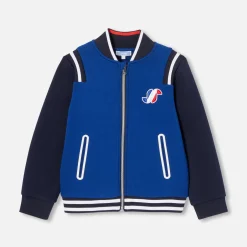 Jacadi Sweaters, Sweatshirts And Cardigans|Boy Varsity cardigan Dark Blue