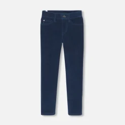 Jacadi Pants And Sweatpants|Boy velour pants Navy blue