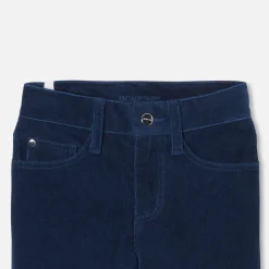 Jacadi Pants And Sweatpants|Boy velour pants Navy blue