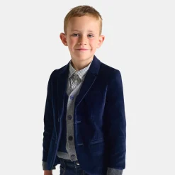 Jacadi Coats And Outerwear|Boy Coats & Puffer Jackets|Boy velvet jacket Jacadi Navy