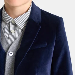 Jacadi Coats And Outerwear|Boy Coats & Puffer Jackets|Boy velvet jacket Jacadi Navy