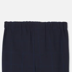 Jacadi Pants And Shorts|Checked baby boy pants Navy/Blue