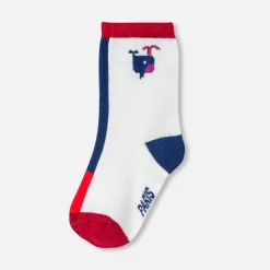 Jacadi Socks And Booties|Accessories|Duo of baby boy socks Navy/Multicolour