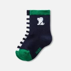 Jacadi Socks And Booties|Accessories|Duo of baby boy socks Navy/Green