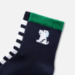 Jacadi Socks And Booties|Accessories|Duo of baby boy socks Navy/Green