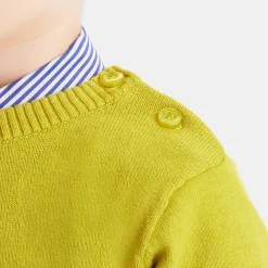 Jacadi Sweaters, Sweatshirts And Cardigans|Fancy Intarsia baby boy sweater Mustard