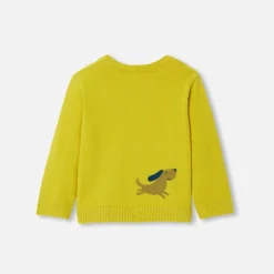 Jacadi Sweaters, Sweatshirts And Cardigans|Fancy Intarsia baby boy sweater Mustard