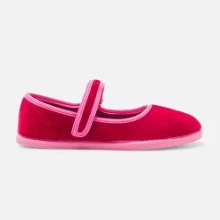 Jacadi Slippers|Canvas Shoes|Girl ballerinas Burgundy