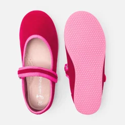 Jacadi Slippers|Canvas Shoes|Girl ballerinas Burgundy