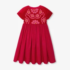 Jacadi Dresses And Skirts|Girl bi-material dress Jacadi Red