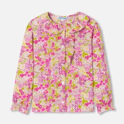 Jacadi Blouses And Shirts|Girl blouse in Liberty fabric White/Multicolour