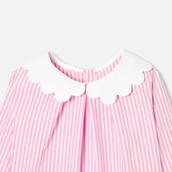 Jacadi Blouses And Shirts|Girl blouse in striped poplin White/Pink