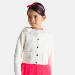 Jacadi Cardigans, Sweaters And Sweatshirts|Girl cardigan Jacadi soft white