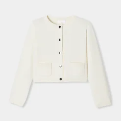 Jacadi Cardigans, Sweaters And Sweatshirts|Girl cardigan Jacadi soft white