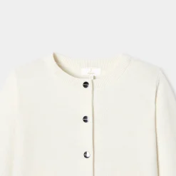 Jacadi Cardigans, Sweaters And Sweatshirts|Girl cardigan Jacadi soft white