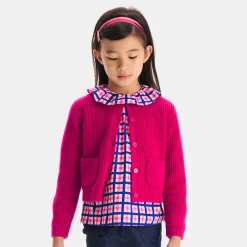 Jacadi Cardigans, Sweaters And Sweatshirts|Girl cardigan Grenadine Pink