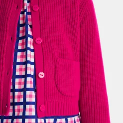 Jacadi Cardigans, Sweaters And Sweatshirts|Girl cardigan Grenadine Pink