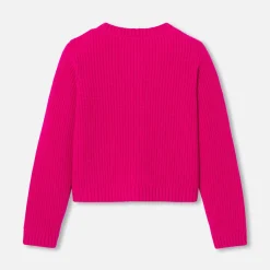 Jacadi Cardigans, Sweaters And Sweatshirts|Girl cardigan Grenadine Pink