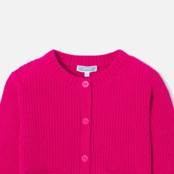 Jacadi Cardigans, Sweaters And Sweatshirts|Girl cardigan Grenadine Pink