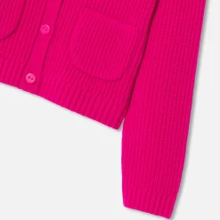 Jacadi Cardigans, Sweaters And Sweatshirts|Girl cardigan Grenadine Pink