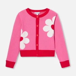 Jacadi Cardigans, Sweaters And Sweatshirts|Girl cardigan Pink/Multicolour
