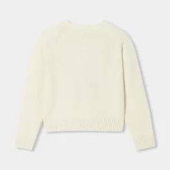 Jacadi Cardigans, Sweaters And Sweatshirts|Girl cashmere sweater Jacadi soft white