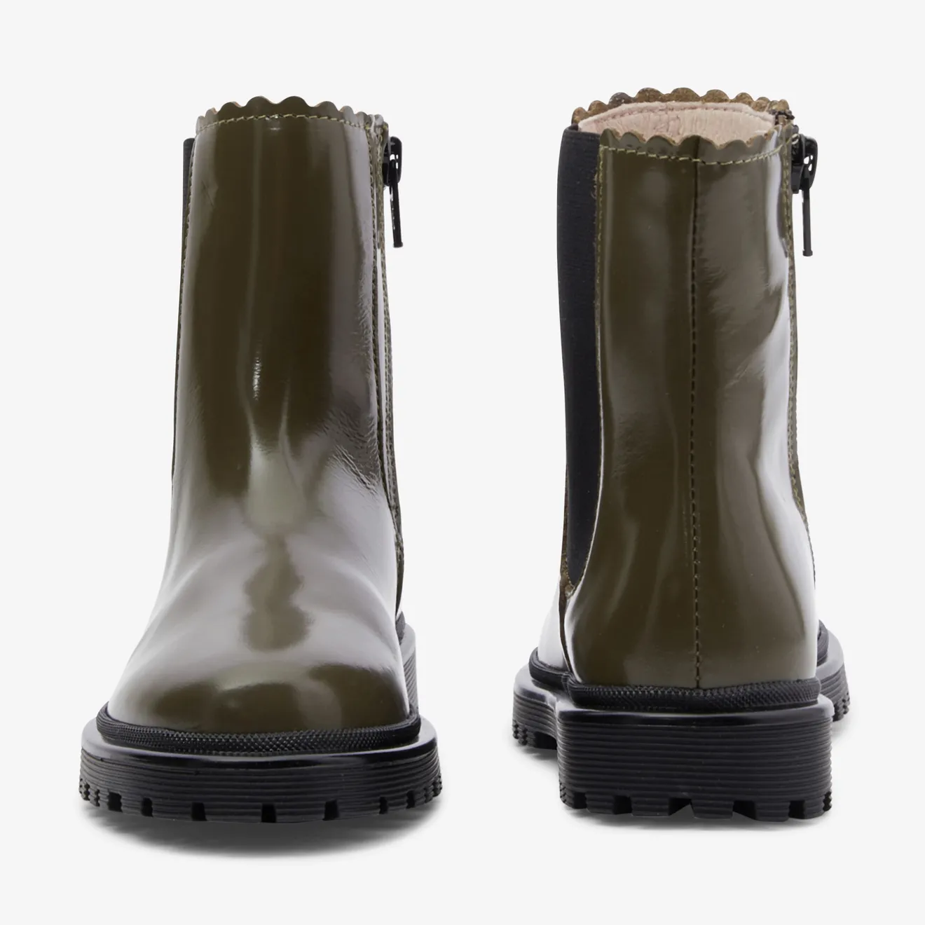 Jacadi Ankle & Lined Boots|Girl Chelsea boots in smooth leather Khaki