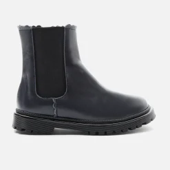 Jacadi Ankle & Lined Boots|Girl Chelsea boots in smooth leather Jacadi Navy
