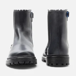 Jacadi Ankle & Lined Boots|Girl Chelsea boots in smooth leather Jacadi Navy