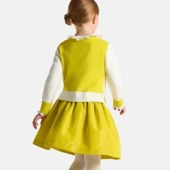 Jacadi Cardigans, Sweaters And Sweatshirts|Girl color block cardigan Soft White/Multicolour