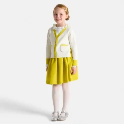 Jacadi Cardigans, Sweaters And Sweatshirts|Girl color block cardigan Soft White/Multicolour