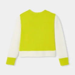 Jacadi Cardigans, Sweaters And Sweatshirts|Girl color block cardigan Soft White/Multicolour